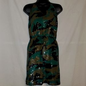 Womens G-Lish camouflage print mini sequence cocktail dress